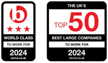 Be heard 2024 and Top 50 award logos